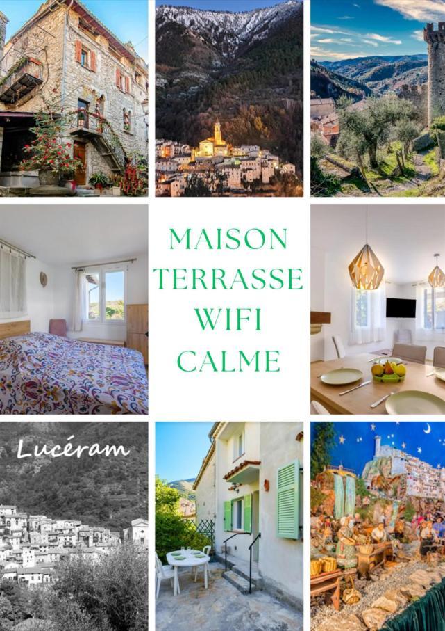 La Tiniera A Luceram - Maison Renovee 2023- Terrasse - Wifi - Village Des Creches Bagian luar foto